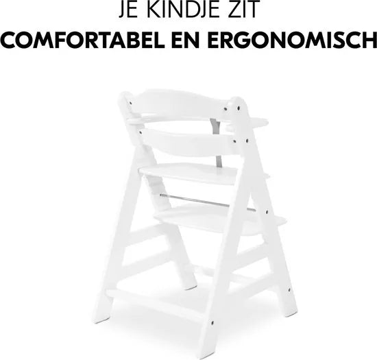 Hauck Alpha+ White Kinderstoel - Wit FSC® gecertificeerd beukenhout