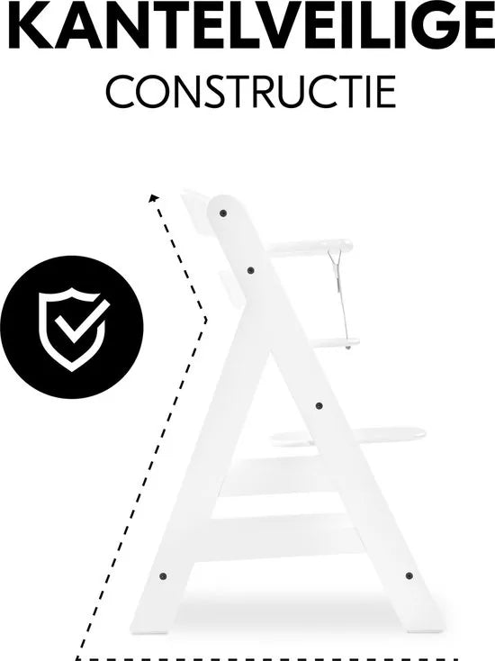 Hauck Alpha+ White Kinderstoel - Wit FSC® gecertificeerd beukenhout