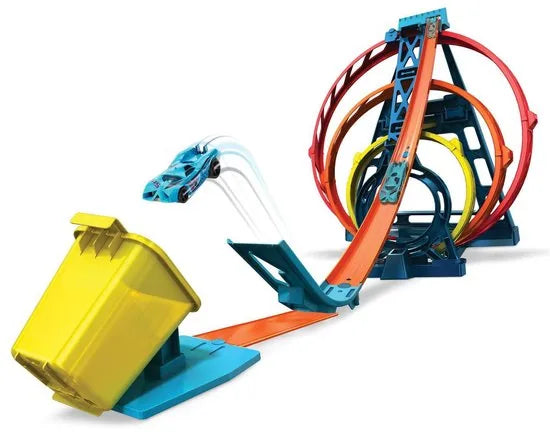 Hot Wheels Track Builder Driedubbele loopingset