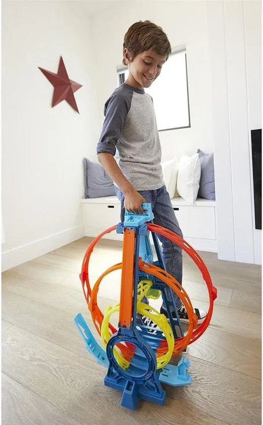 Hot Wheels Track Builder Driedubbele loopingset