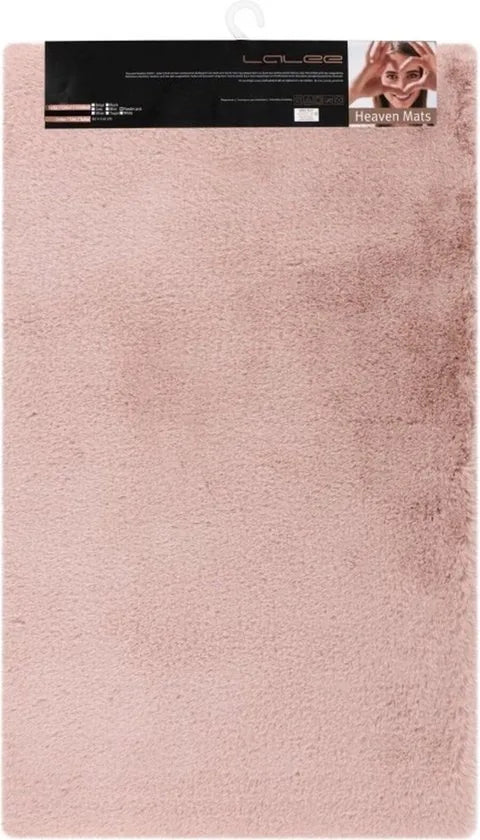 Lalee Heaven – Hoogpolig- Superzachte Badmat – Antislip – Douchemat – Toiletmat – Wasbaar – Voor Badkamer - 40x60 cm - Roze