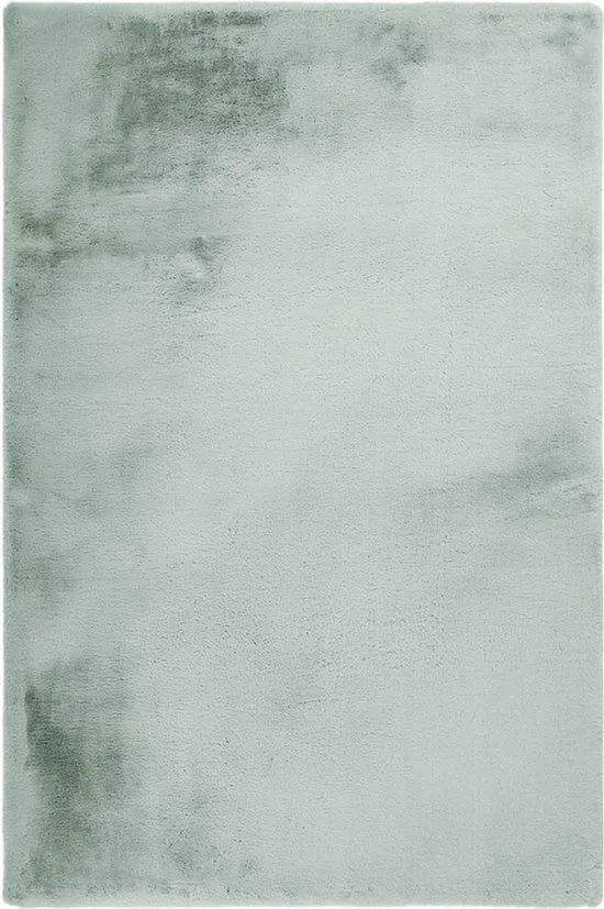Lalee Heaven – Hoogpolig- Superzachte Badmat – Antislip – Douchemat – Toiletmat – Wasbaar – Voor Badkamer - 40x60 cm - Zilver – Jade- groen