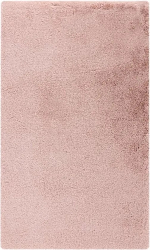 Lalee Heaven – Hoogpolig- Superzachte Badmat – Antislip – Douchemat – Toiletmat – Wasbaar – Voor Badkamer - 40x60 cm - Zilver – Roze