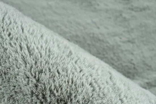 Lalee Heaven – Hoogpolig- Superzachte Badmat – Antislip – Douchemat – Toiletmat – Wasbaar – Voor Badkamer - 40x60 cm - Zilver – Jade- groen