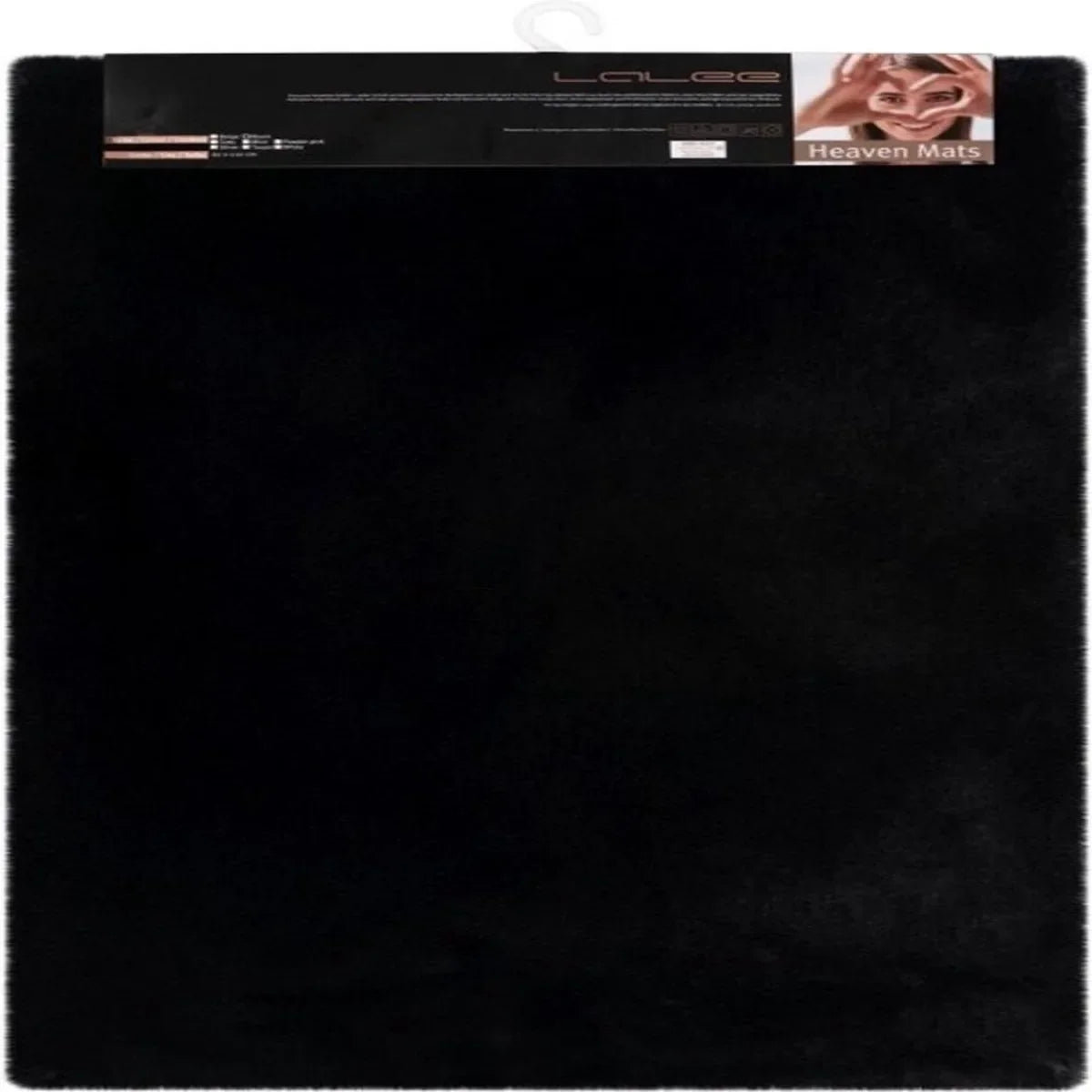 Lalee Heaven – Superzachte Badmat – Antislip – Hoogpolig – Douchemat – Toiletmat – Wasbaar – Voor Badkamer –Taupe - 40x60 – Zwart 67 x 110cm