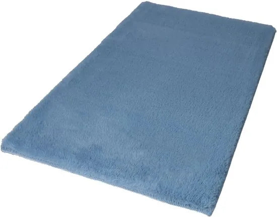 Lalee Heaven – Superzachte Badmat – Antislip – Hoogpolig – Douchemat – Toiletmat – Wasbaar – Voor Badkamer – Blauw – 50x90 cm – Blauw 67 x 110cm