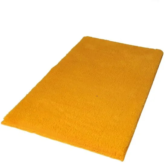 Lalee Heaven – Superzachte Badmat – Antislip – Hoogpolig – Douchemat – Toiletmat – Wasbaar – Voor Badkamer – Blauw – 50x90 cm – Geel 40 x 60cm