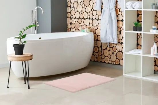 Lalee Heaven – Superzachte Badmat – Antislip – Hoogpolig – Douchemat – Toiletmat – Wasbaar – Voor Badkamer –Powder Pink - 40x60