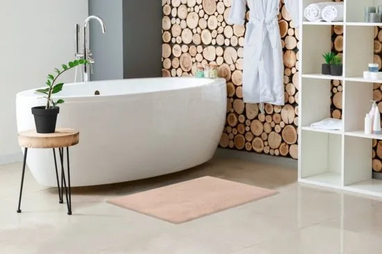 Lalee Heaven – Superzachte Badmat – Antislip – Hoogpolig – Douchemat – Toiletmat – Wasbaar – Voor Badkamer – Zilver - 40x60 – Taupe 40 x 60