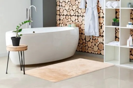 Lalee Vacht Badmat Antislip - 40x60 cm - Grijs - Douchemat - Superzacht - Toiletmat – Beige 40 x 60cm