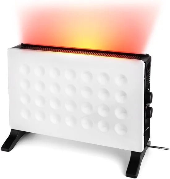 Lehmann LHOHC-2013B Convectorverwarming 2000W – Radiator met Thermostaat en 3-traps Vermogensregeling (750/1250/2000W) – Mobiele Ventilatorkachel met Oververhittingsbeveiliging – Energiezuinig en Stil – Wit