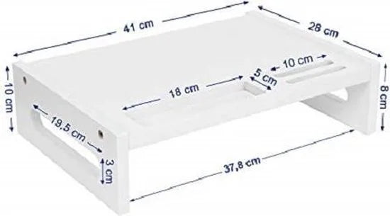 Nancy's Bamboe Laptop standaard - Computer  Bureau Organizer - 41 x 28 x 10 Cm