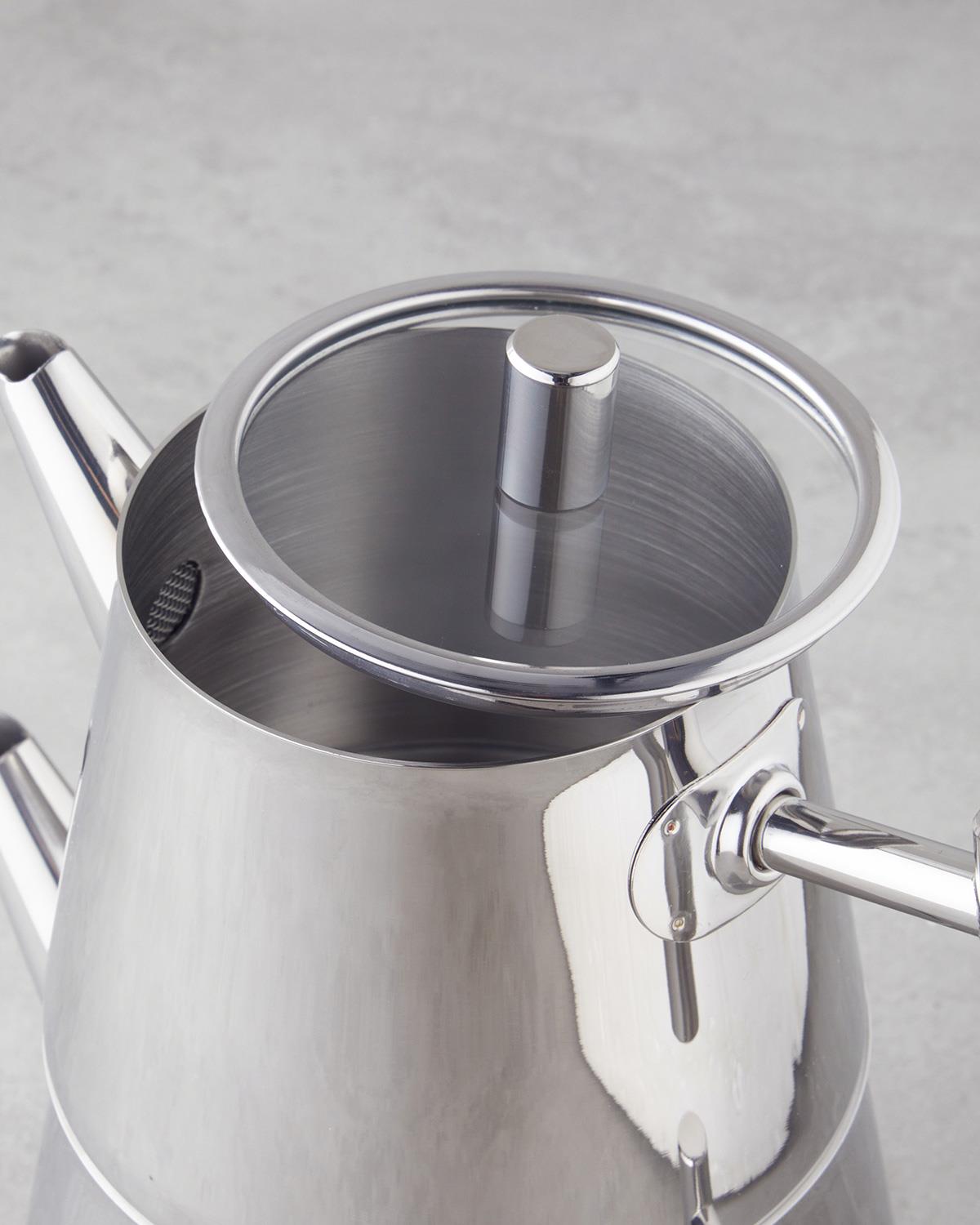 English Home Premium New Aden Theepot Set – RVS – Zilver