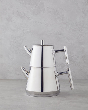 English Home Premium New Aden Theepot Set – RVS – Zilver