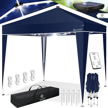 Partytent - Paviljoen - Tuintent - Partytent Opvouwbaar - 3x3 M - Easy Up - Vouwtent - Met Draagtas - Marineblauw