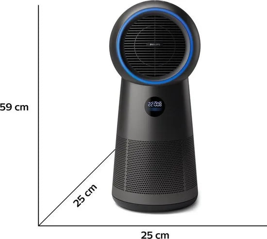 Philips AMF220/15 - 3-in-1 Luchtreiniger, ventilator & verwarming - Zwart