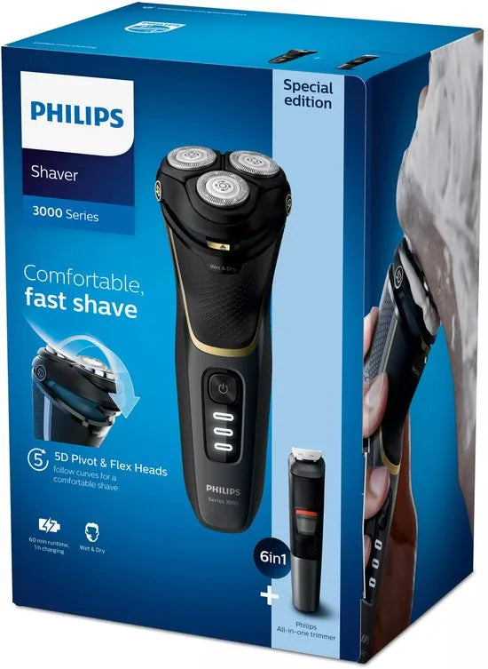 Philips Series 3000 S3333/58 - Scheerapparaat incl. multigroomer - Wet & Dry