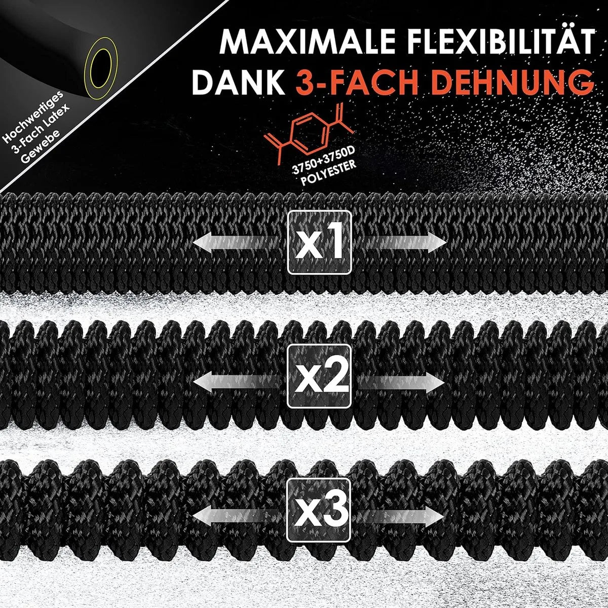 Premium tuinslang - verlengde muurbevestiging - flexibele waterslang met 3-weg - latex kern rekbaar - flexibele slangschroefverbindingen - gemaakt van hoogwaardig messing - 30 meter - Antraciet – Zwart (7271)