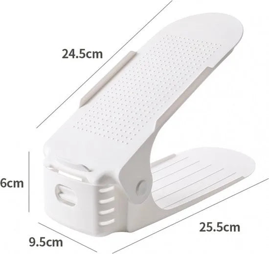 Schoenen Opbergsysteem Verstelbaar – Schoenenopbergers - Schoenenrek - Schoenenkast - Schoenen Organizer – Set van 5 - Wit