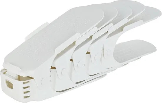 Schoenen Opbergsysteem Verstelbaar – Schoenenopbergers - Schoenenrek - Schoenenkast - Schoenen Organizer – Set van 5 - Wit