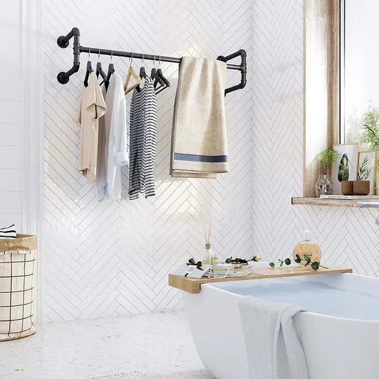 Songmics 2 Kledingstangen Voor Aan De Muur - Kledingrek - Kledingrekken - Kledingstang