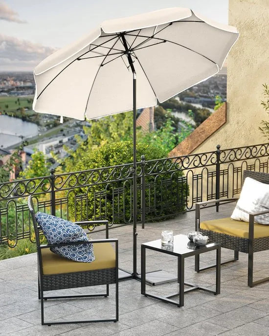 SONGMICS - Parasol - Parasol met UPF 50+ Zonbescherming - Kantelbaar - Hoogte Verstelbaar - Draagtas