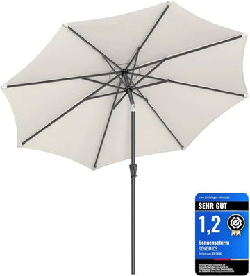 SONGMICS Parasol Tuinparasol, Marketplace parasol, UV-bescherming tot UPF 50+, 300 cm terrasparaplu, zonwering, buigbaar, met slinger, zonder standaard, voor tuin, balkon, terras