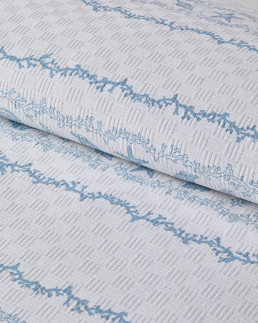 English Home Submarine Treasures Zomerdeken / Bedsprei – 100% Katoen – Blauw/Wit