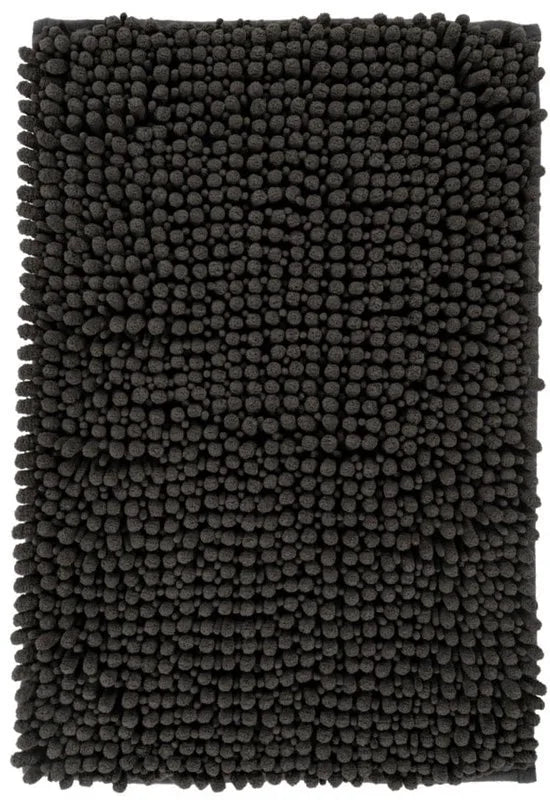 Tapijtenloods Fluffy Badmat Antislip - Zwart - 50x90 CM - Douchemat Hoogpolig - Soft Touch – Antraciet 40 x 60cm