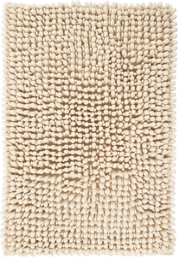 Tapijtenloods Fluffy Badmat Antislip - Creme - 50x90 CM - Douchemat Hoogpolig - Soft Touch