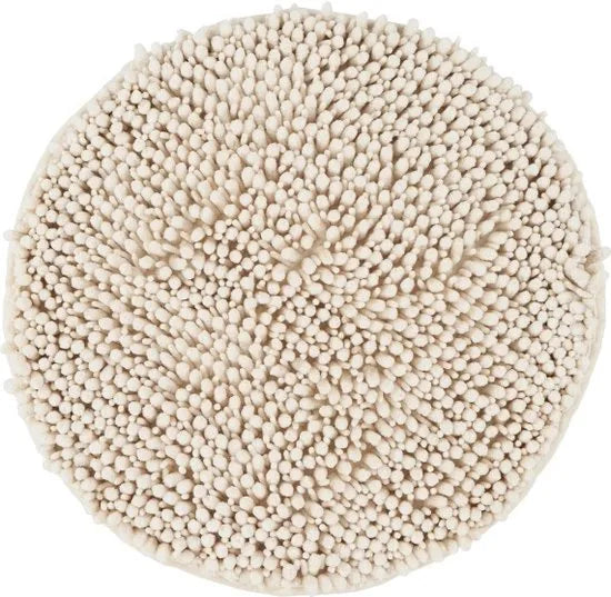 Tapijtenloods Fluffy Badmat Antislip - Zwart - 50x90 CM - Douchemat Hoogpolig - Soft Touch – Creme 50 x 90cm