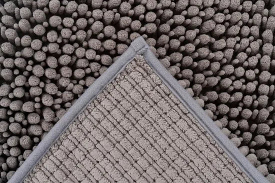 Tapijtenloods Fluffy Badmat Antislip - Zwart - 50x90 CM - Douchemat Hoogpolig - Soft Touch – Grijs 67 x 110cm