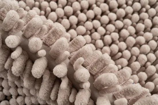 Tapijtenloods Fluffy Badmat Antislip - Zwart - 50x90 CM - Douchemat Hoogpolig - Soft Touch – Taupe 40 x 60cm