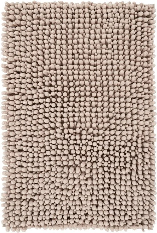 Tapijtenloods Fluffy Badmat Antislip - Creme - 55 CM ROND - Douchemat Hoogpolig - Soft Touch – Taupe