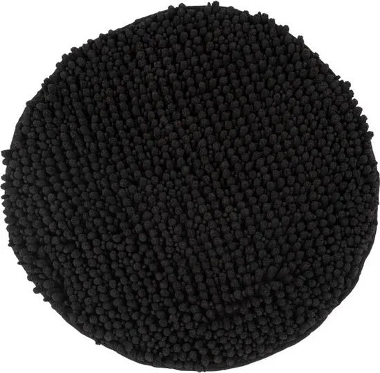 Tapijtenloods Fluffy Badmat Antislip - Zwart - 40x60 CM - Douchemat Hoogpolig - Soft Touch