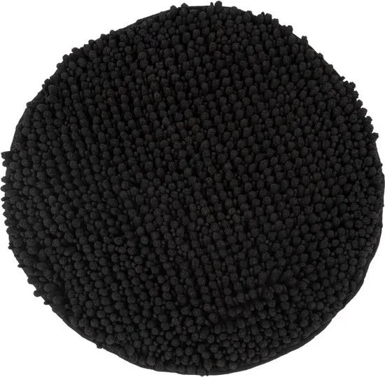 Tapijtenloods Fluffy Badmat Antislip - Zwart - 50x90 CM - Douchemat Hoogpolig - Soft Touch